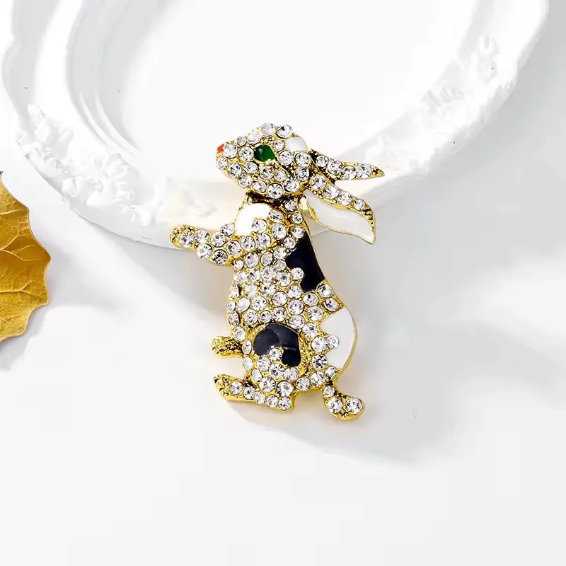 SISSLIA Cute Enamel Anime Enamel Pins Zodiac Fashion Jewelry Brooches Rabbit Rhinestone Available Vintage 12 Children's Clothing