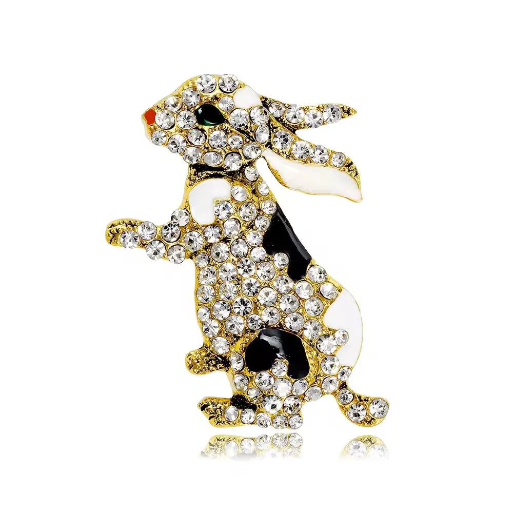 SISSLIA Cute Enamel Anime Enamel Pins Zodiac Fashion Jewelry Brooches Rabbit Rhinestone Available Vintage 12 Children's Clothing