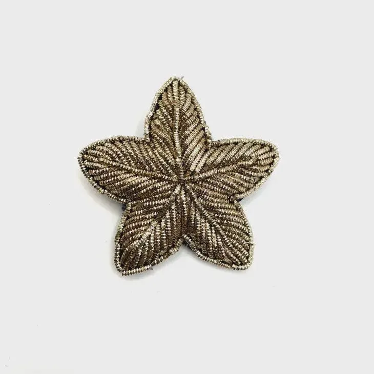 Sixton London Metallic Flower Star Pin