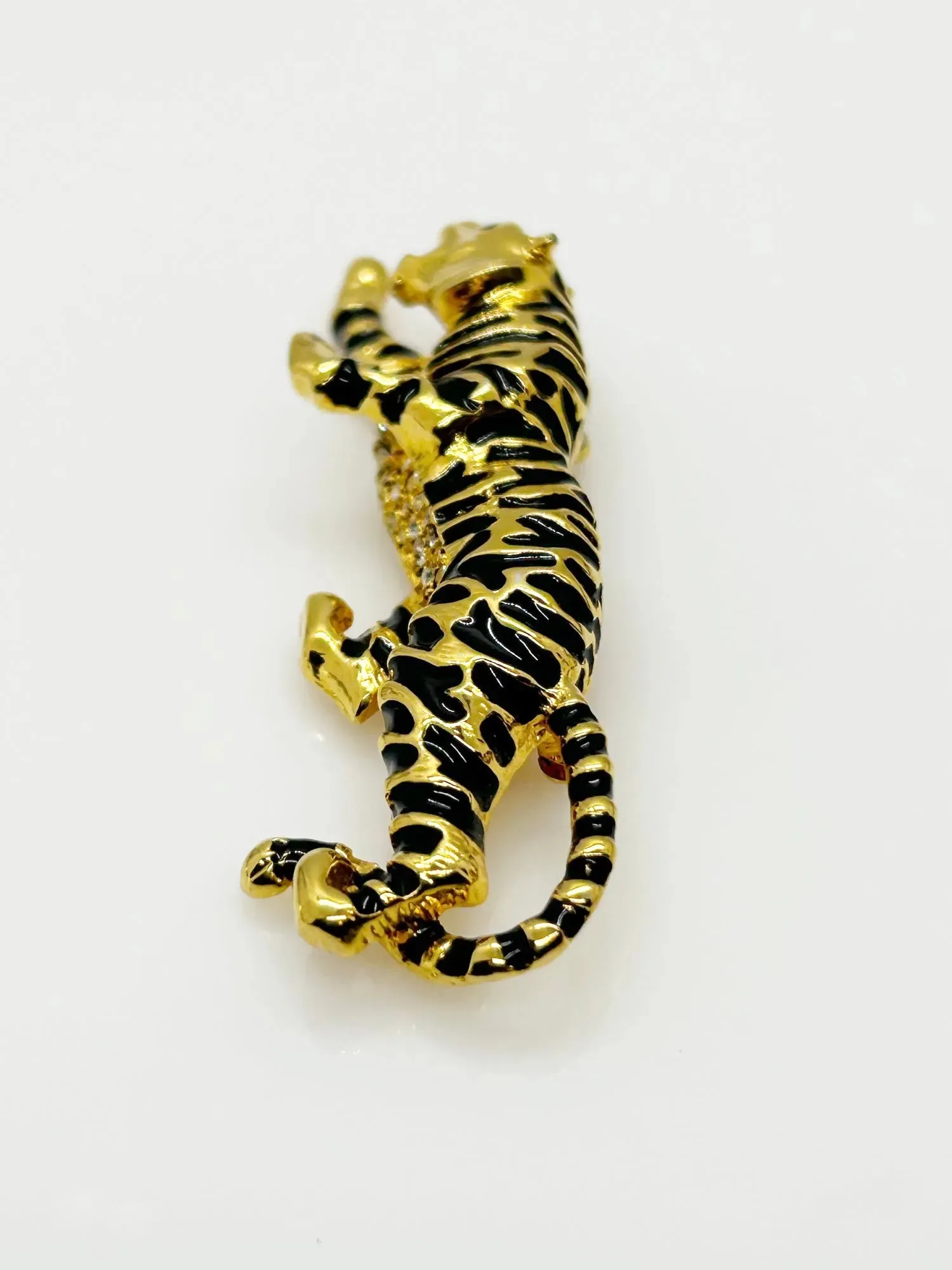 Sparkly Sleek Carolee Tiger Brooch