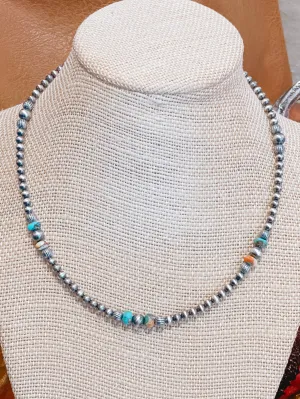 Spiny Oyster Navajo Pearl Necklace