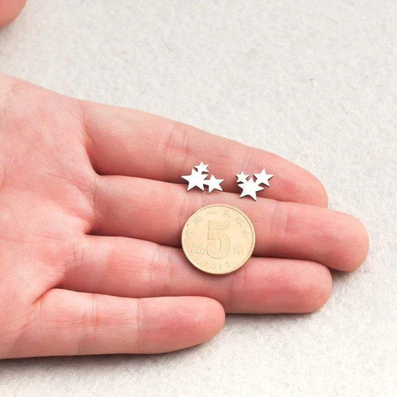 Star Studs - Star Stud Earrings - Tiny Star Earrings - Thin Silver Earrings - Simple Stud Earrings - Dainty Stud Earrings -  Earrings Gift