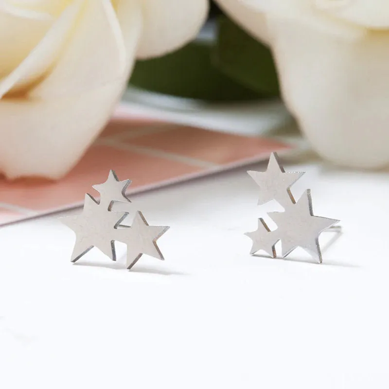 Star Studs - Star Stud Earrings - Tiny Star Earrings - Thin Silver Earrings - Simple Stud Earrings - Dainty Stud Earrings -  Earrings Gift