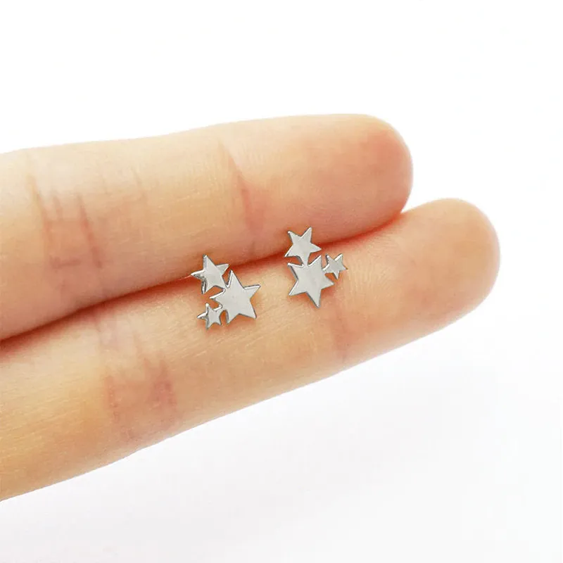 Star Studs - Star Stud Earrings - Tiny Star Earrings - Thin Silver Earrings - Simple Stud Earrings - Dainty Stud Earrings -  Earrings Gift