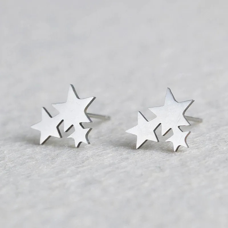 Star Studs - Star Stud Earrings - Tiny Star Earrings - Thin Silver Earrings - Simple Stud Earrings - Dainty Stud Earrings -  Earrings Gift