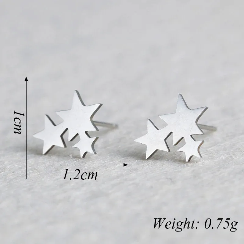 Star Studs - Star Stud Earrings - Tiny Star Earrings - Thin Silver Earrings - Simple Stud Earrings - Dainty Stud Earrings -  Earrings Gift