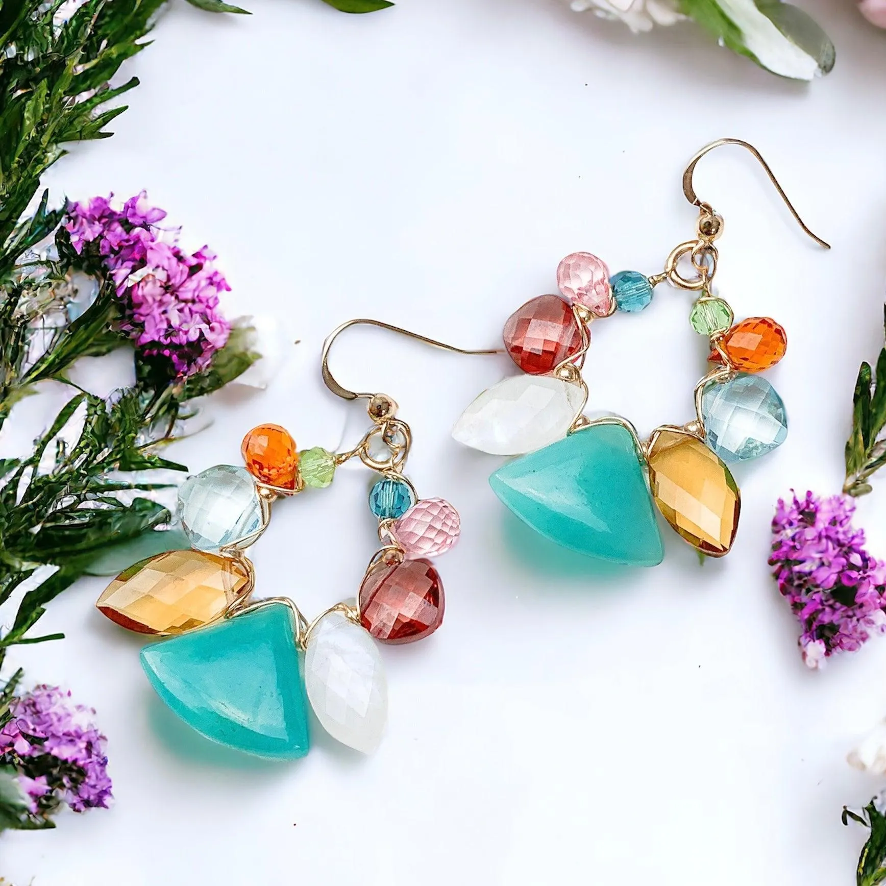 Stellar Amazonite Night Earrings