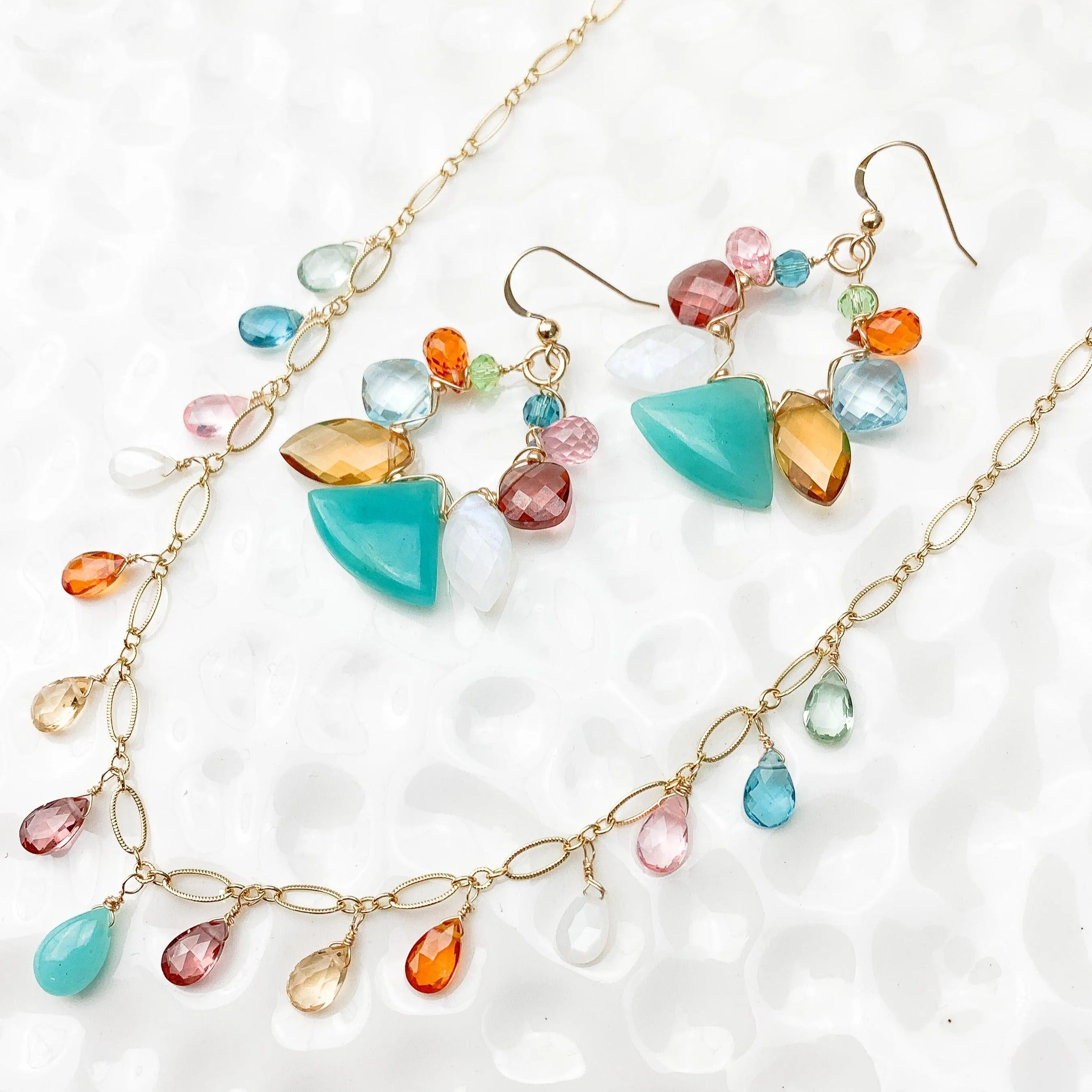 Stellar Amazonite Night Earrings