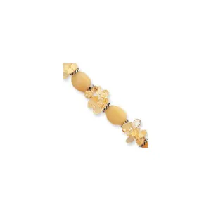 Sterling Silver Agate & Citrine Bracelet