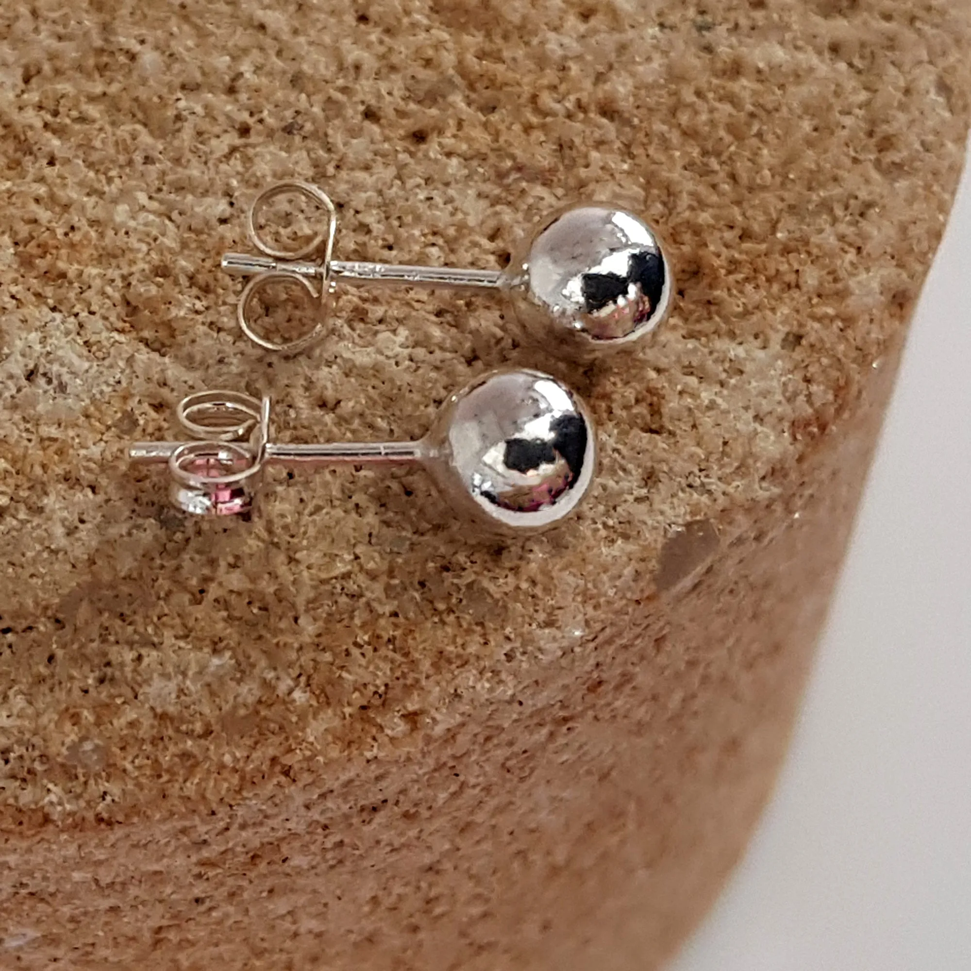 Sterling Silver Ball Stud Earrings 3, 4 & 5mm Ball Studs | Unisex Jewellery