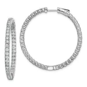 Sterling Silver CZ 80 Stones Hoop Earrings