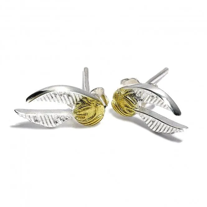 Sterling Silver Golden Snitch Stud Earrings