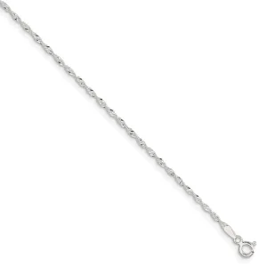 Sterling Silver Singapore Anklet