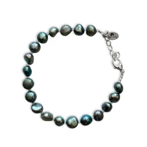 Teal Freshwater Pearl Bracelet