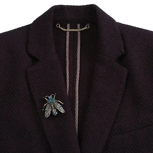 TEEK - Blue Crystal Fly Brooch