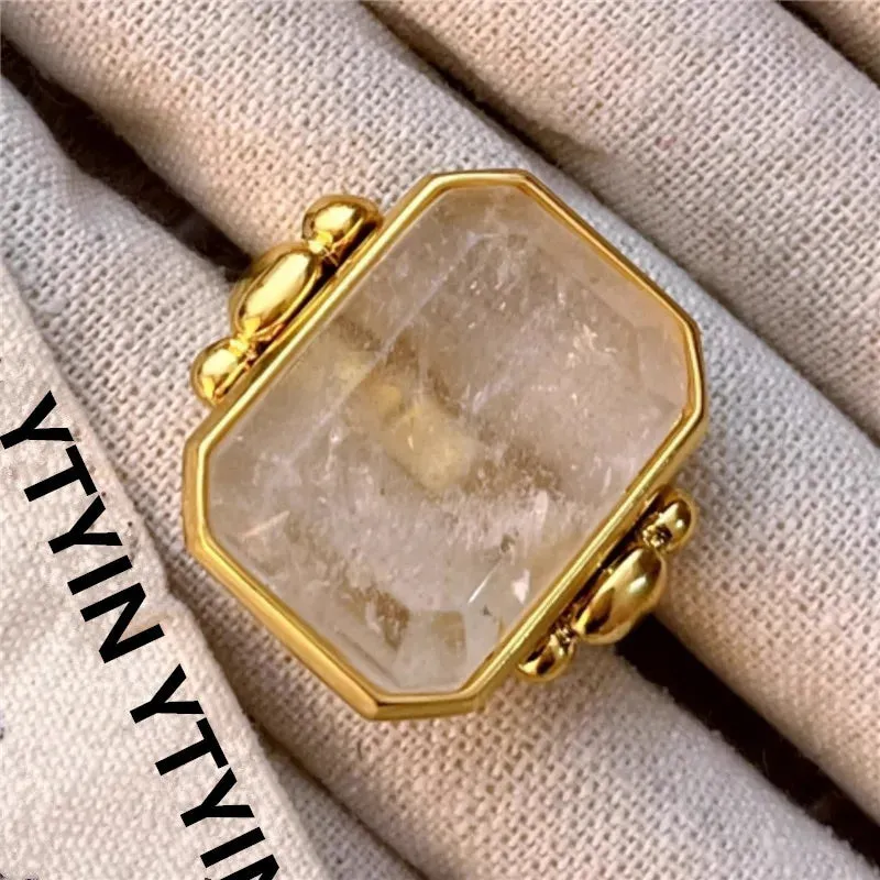 TEEK - Square Stone Crystal Ring