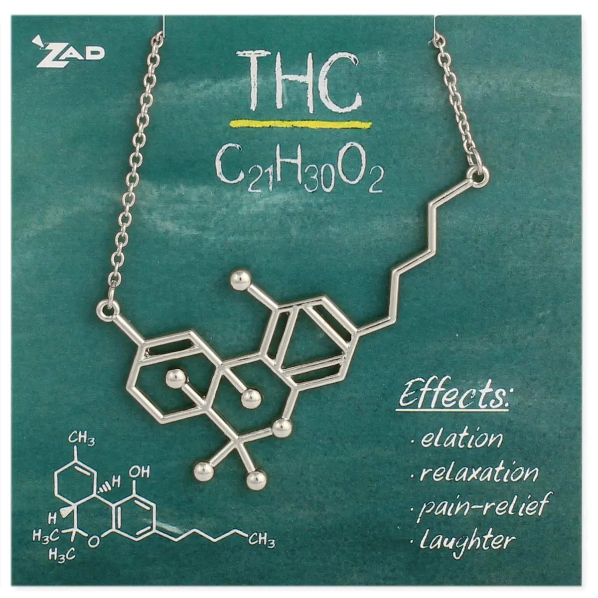 THC Molecule Necklace