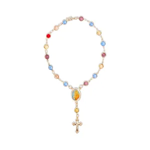 THE MULTICOLOR ROSARY ANKLET