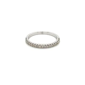 Thin Half Way Diamond Ring