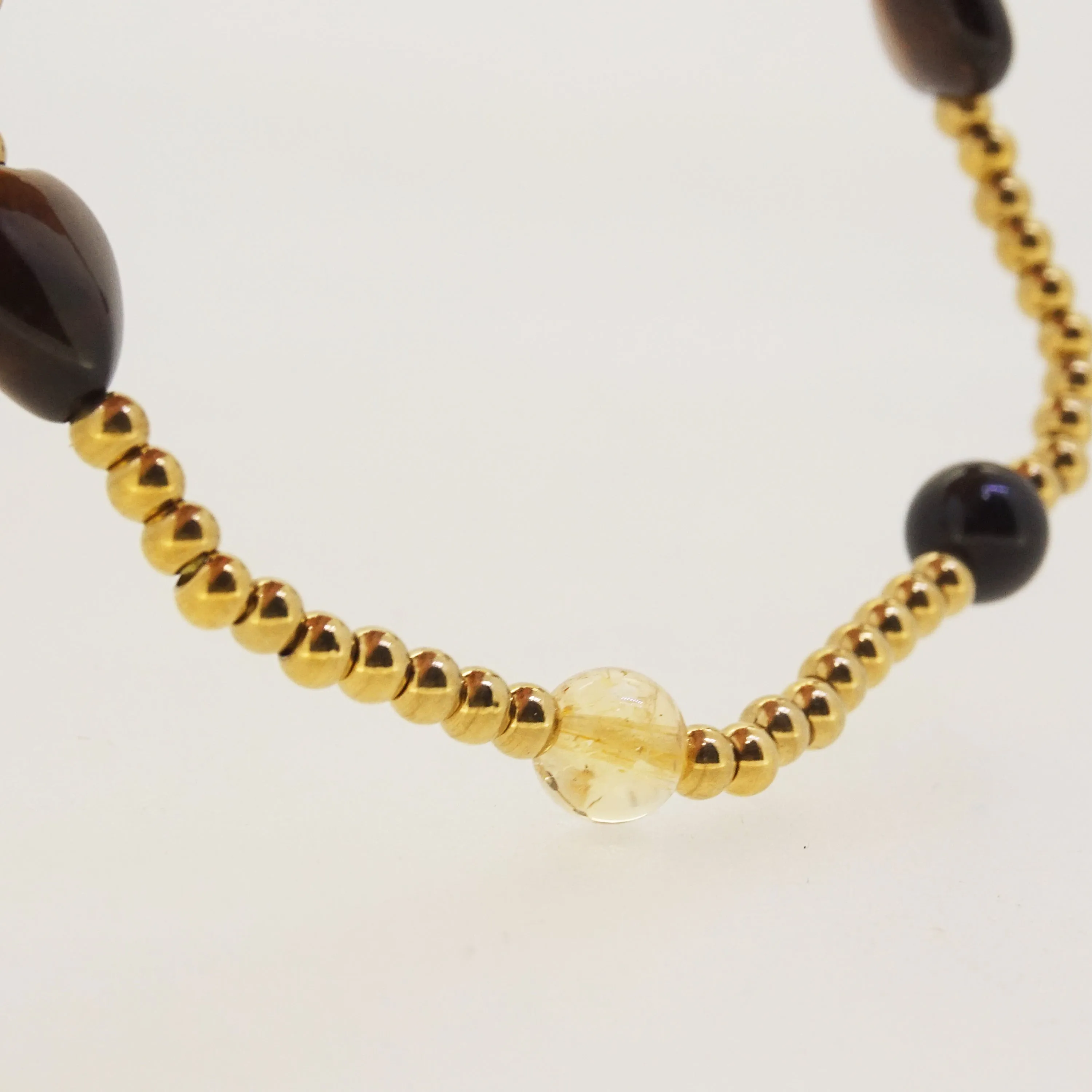 Tiger Eye, Black Onyx, and Citrine