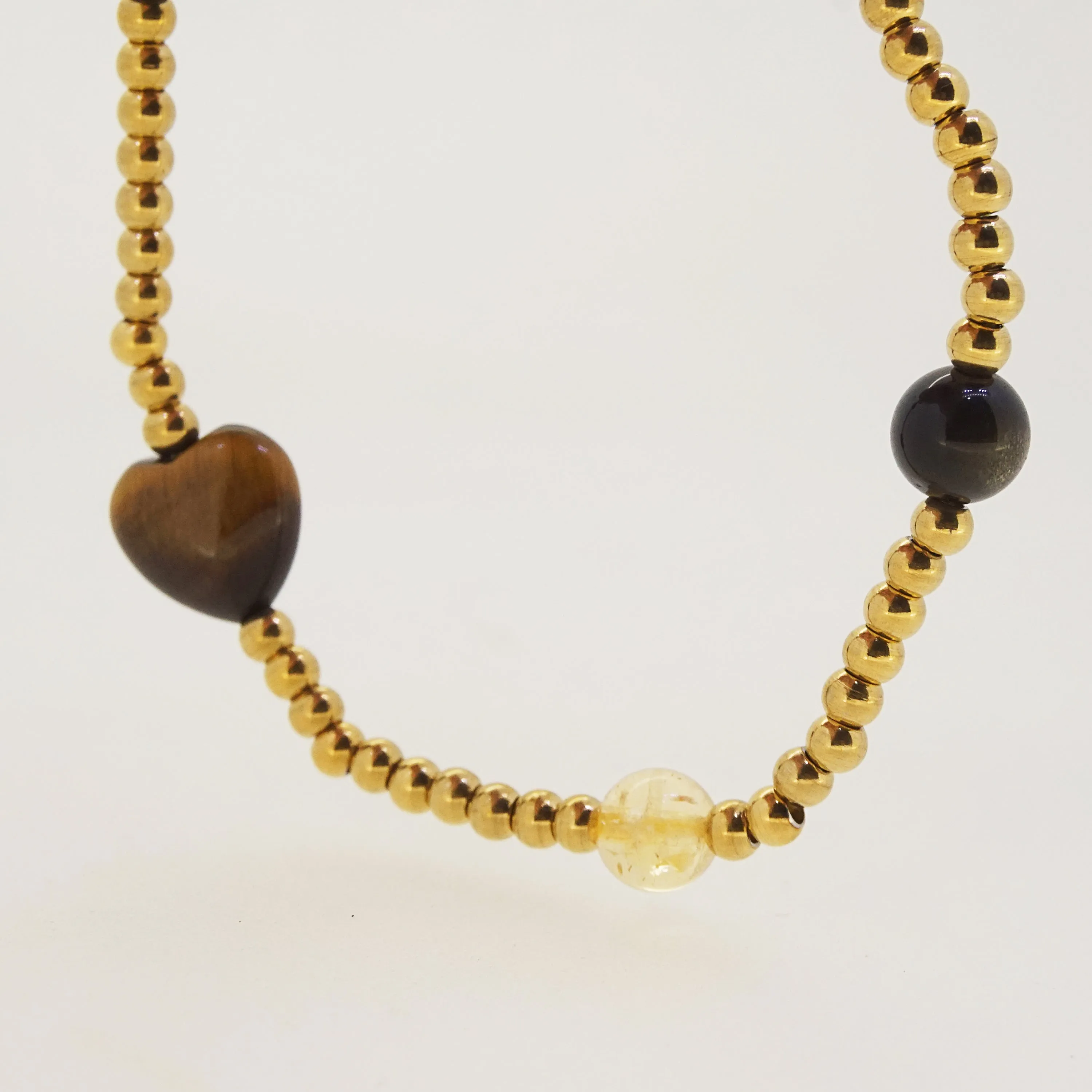 Tiger Eye, Black Onyx, and Citrine