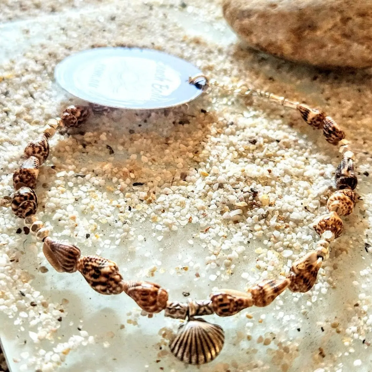 TIGER SHELLS - SILVER HILLTRIBE ANKLET