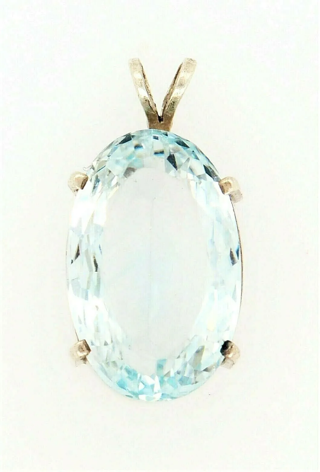 Topaz Gemstone Pendant Sterling Silver Necklace Fine Jewellery