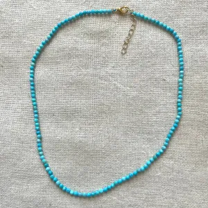 Turquoise 3mm Facet Beaded Necklace - Wisdom