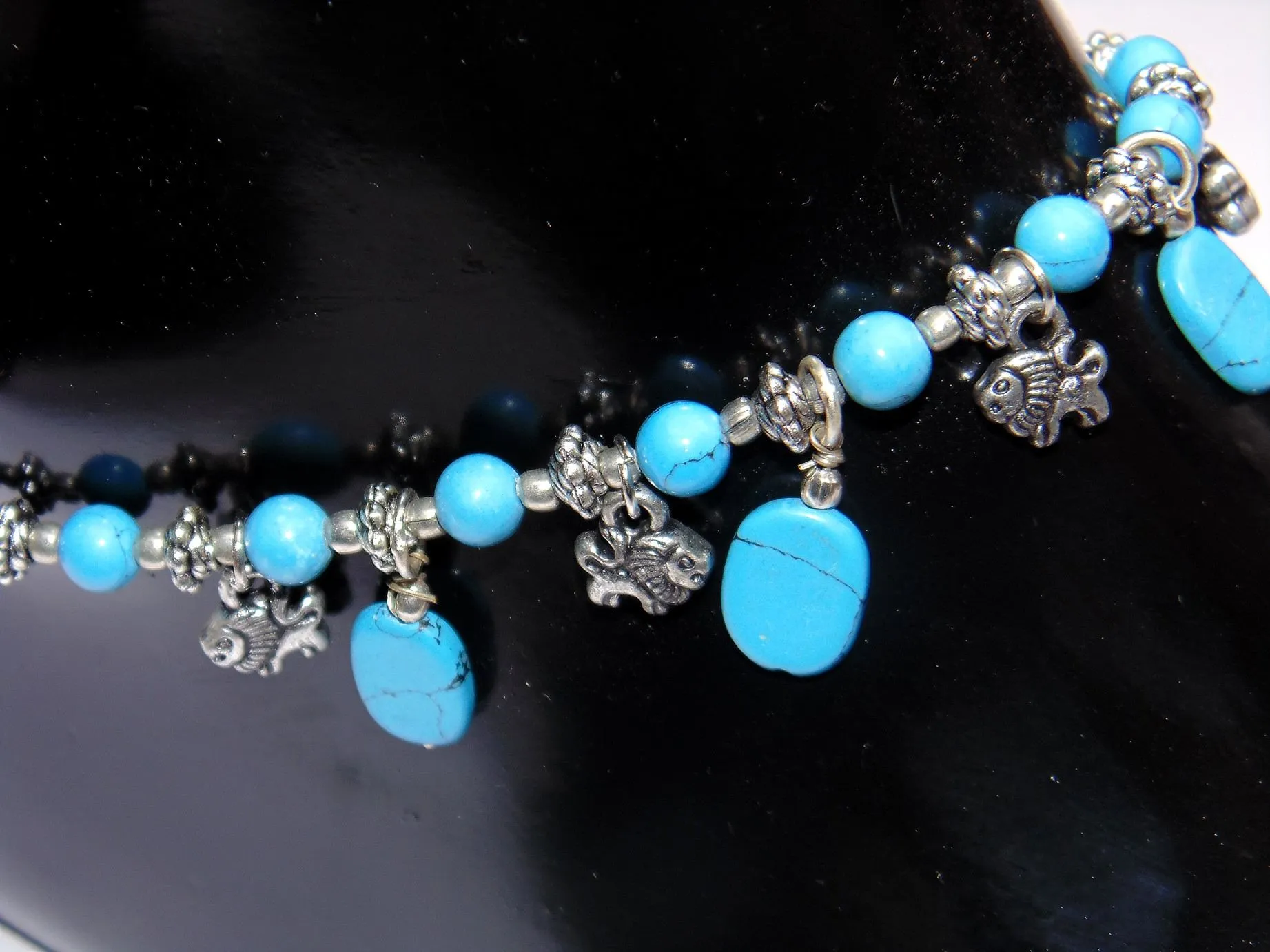 Turquoise Anklet - made up from Turquoise beads