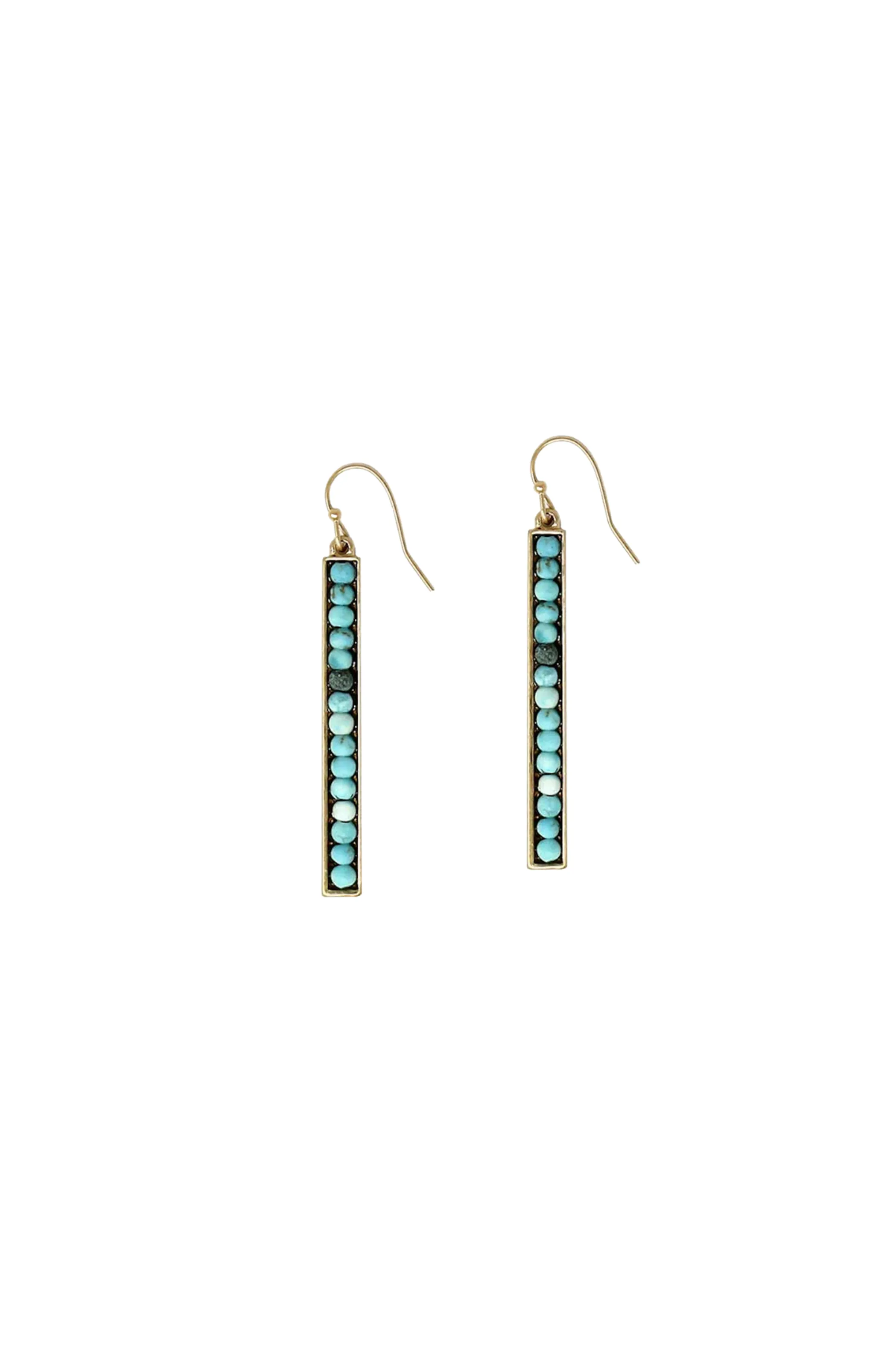 Turquoise Bar Earring