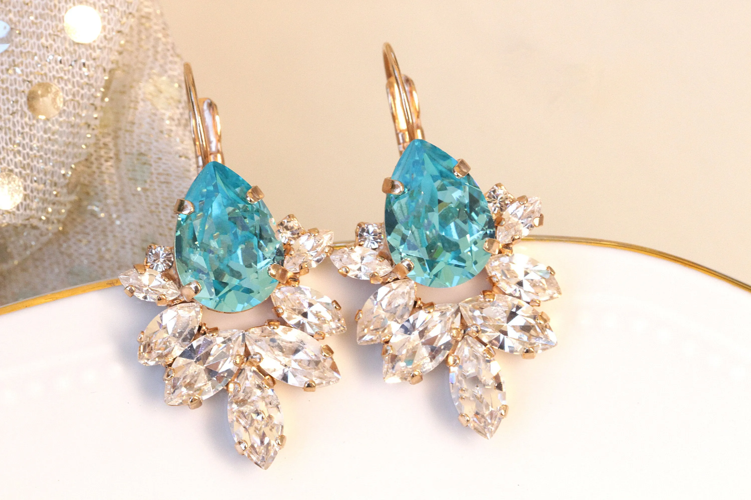 TURQUOISE BRIDAL EARRINGS