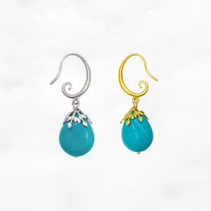 Turquoise Howlite Drop Earrings