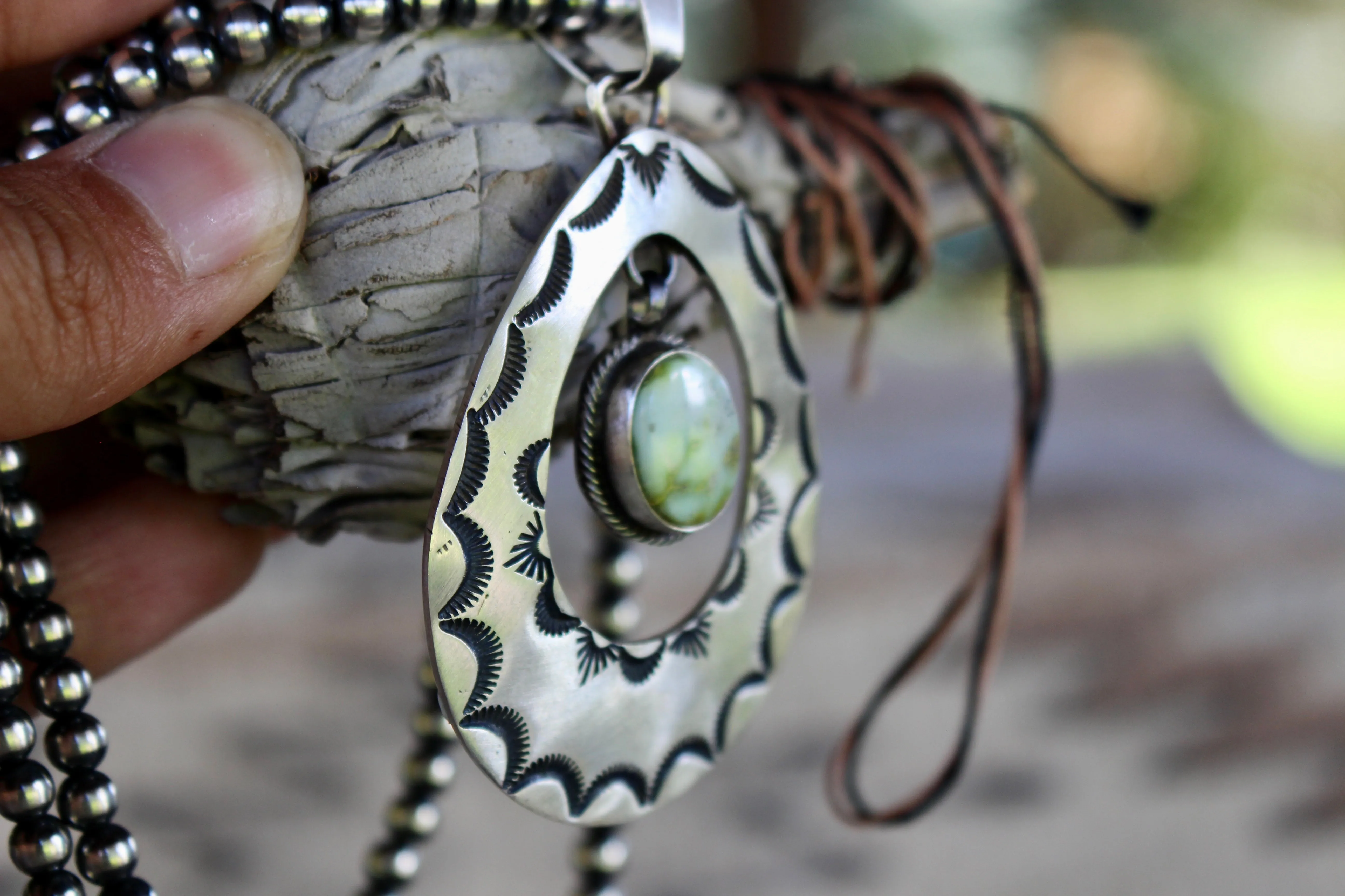 Turquoise Sage Pendant