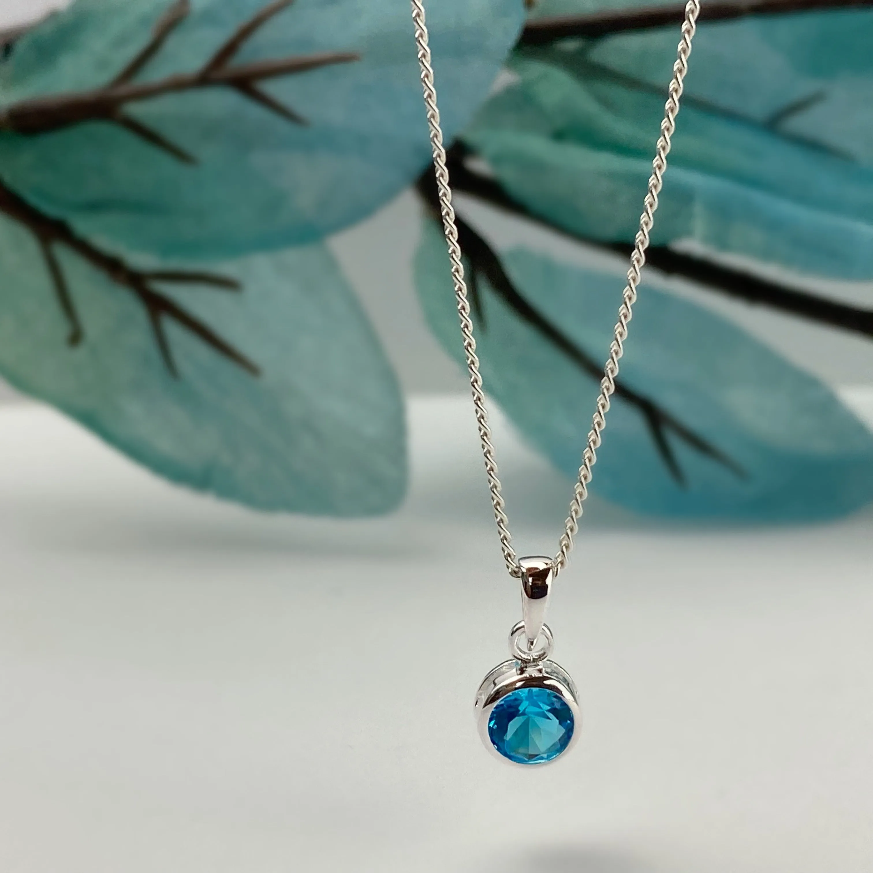 Turquoise Sparkle Pendant (December) - SP2922