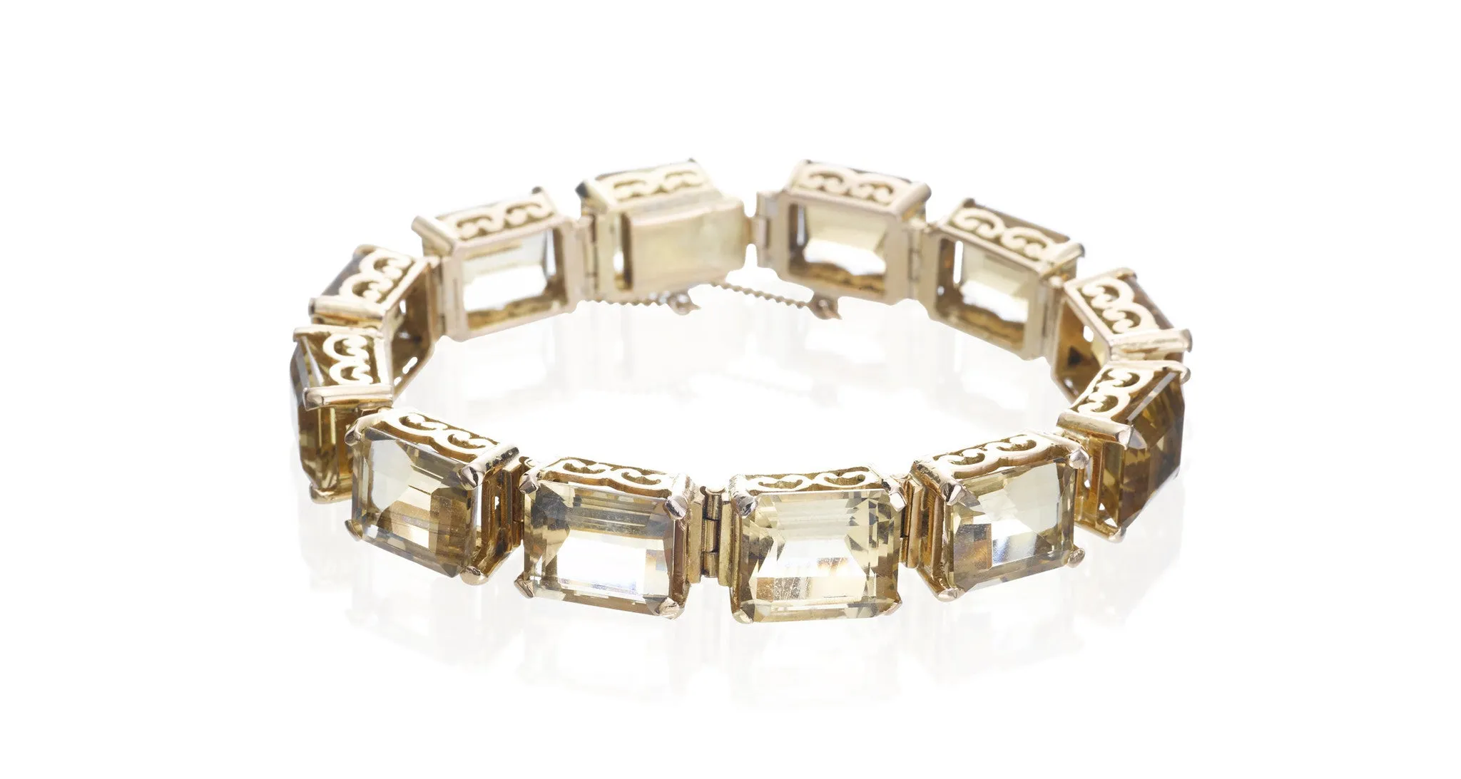 Vintage Citrine & Gold Bracelet