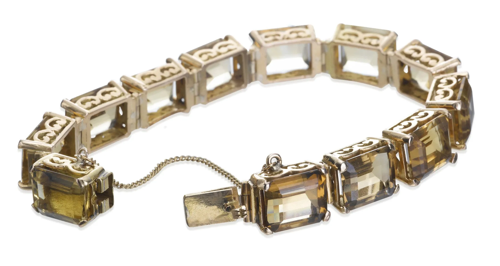 Vintage Citrine & Gold Bracelet