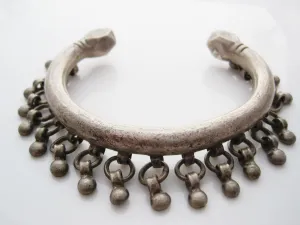 Vintage Egyptian Silver Zar Anklet or Foot Bracelet