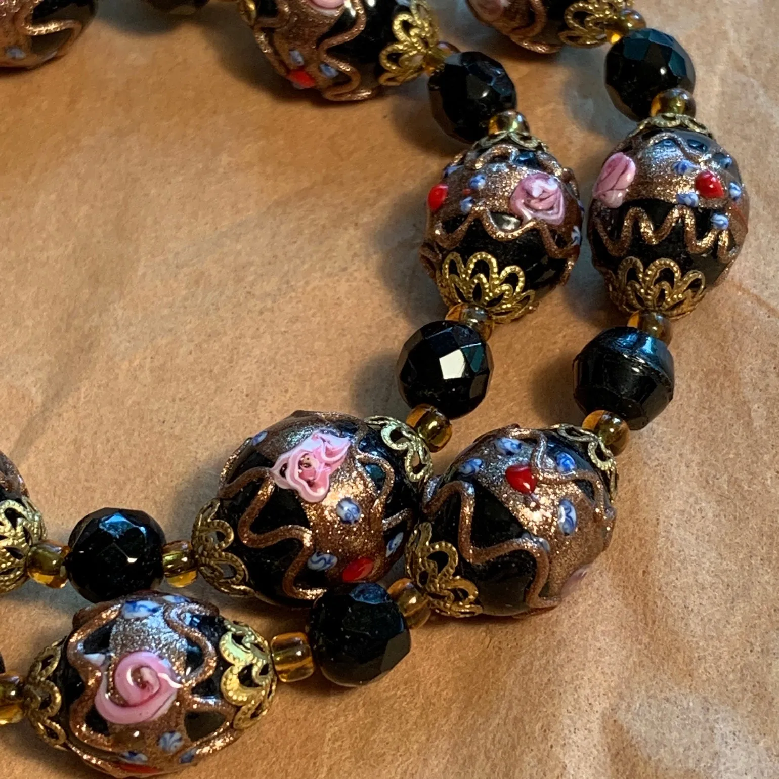 Vintage Venetian Wedding Cake Beads