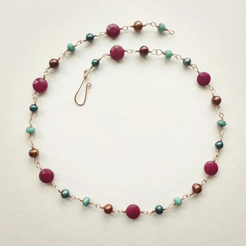 Vivi Boho Necklace • Ruby Jade