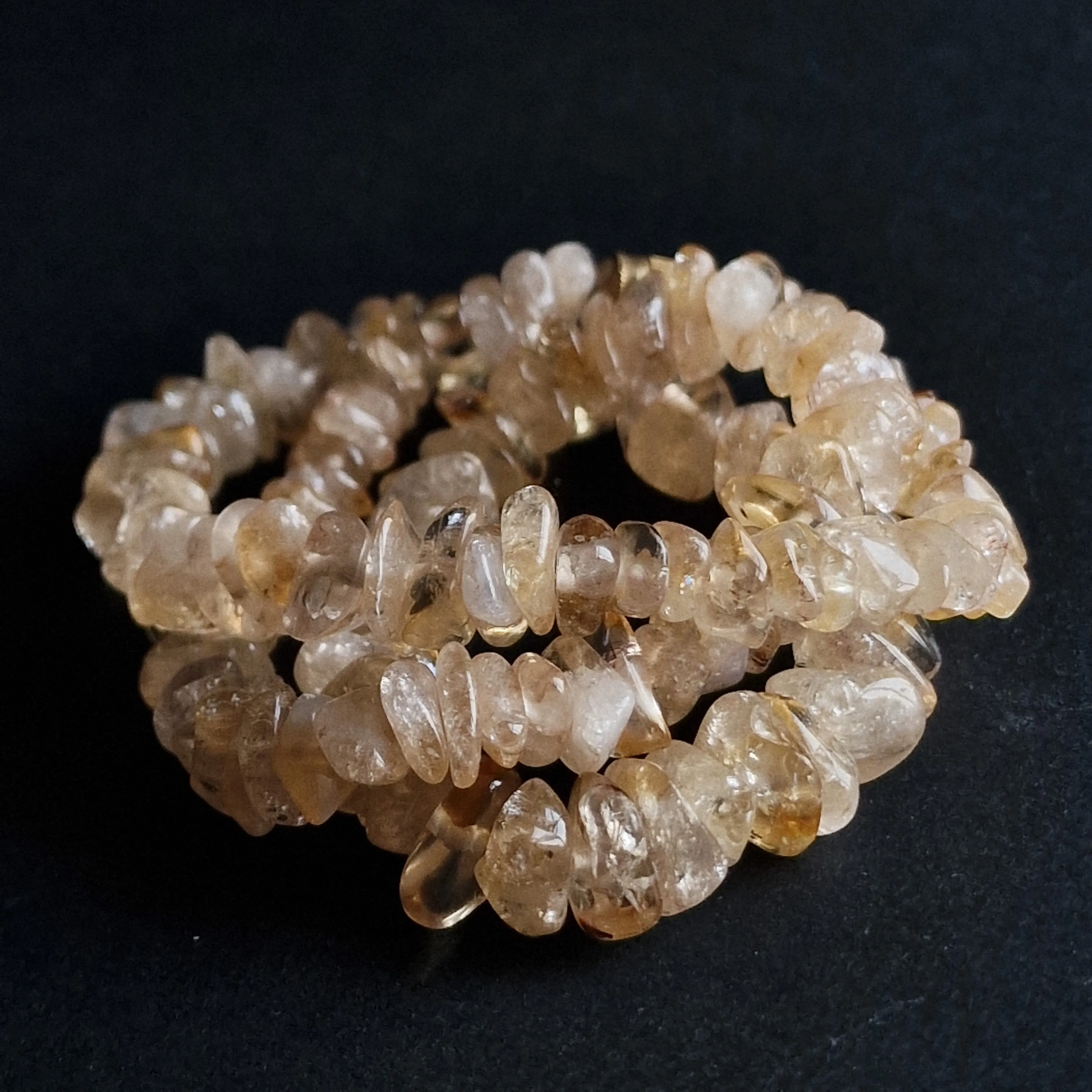 Wondrous Tumbled Citrine Gemstone Beaded Necklace