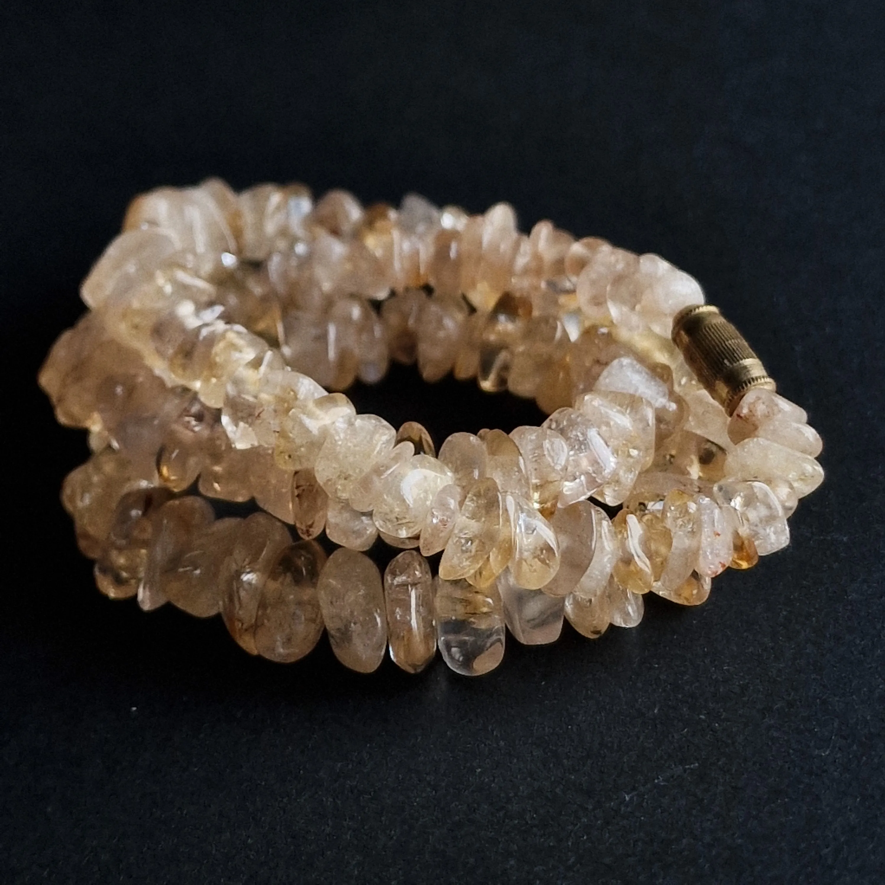 Wondrous Tumbled Citrine Gemstone Beaded Necklace