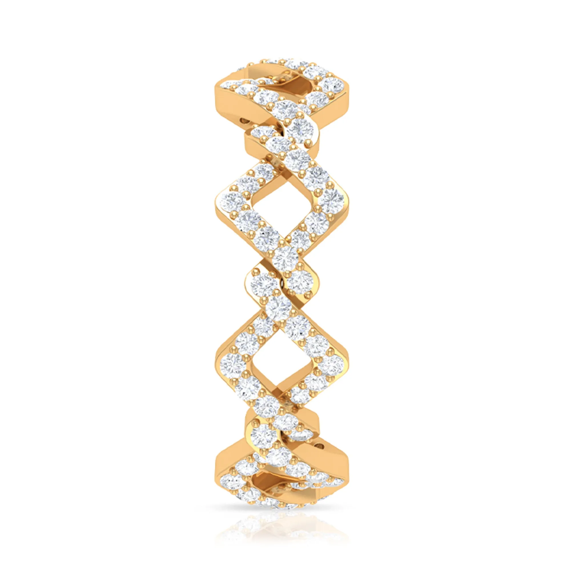 Zircon Twisted Stackable Eternity Ring