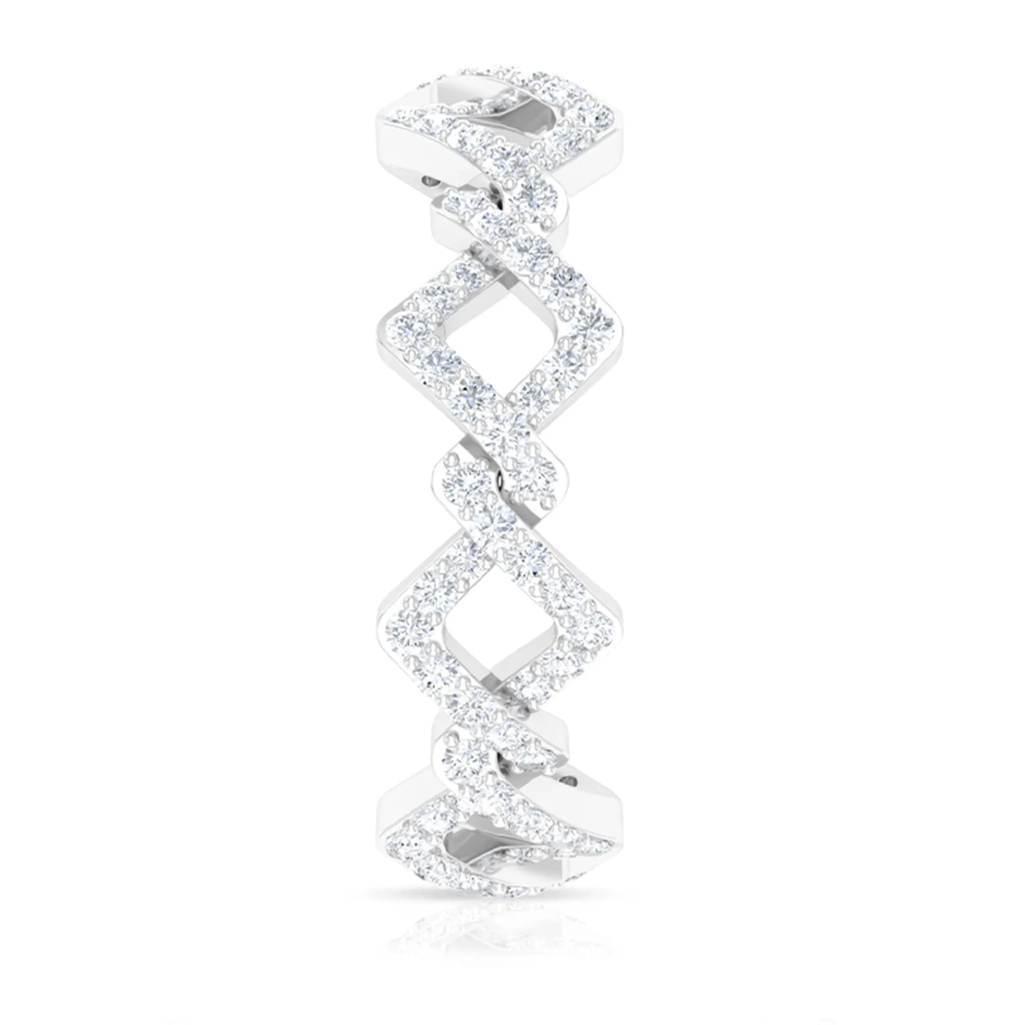 Zircon Twisted Stackable Eternity Ring