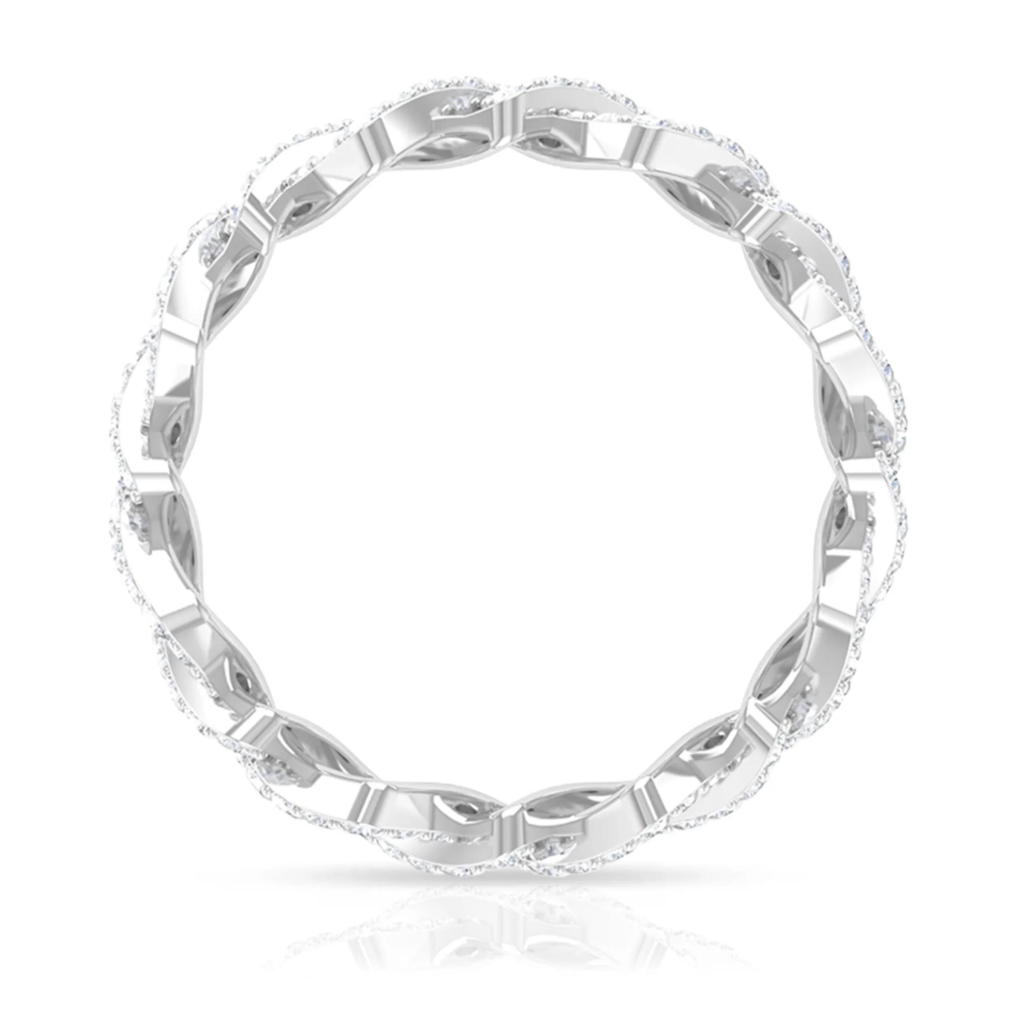 Zircon Twisted Stackable Eternity Ring