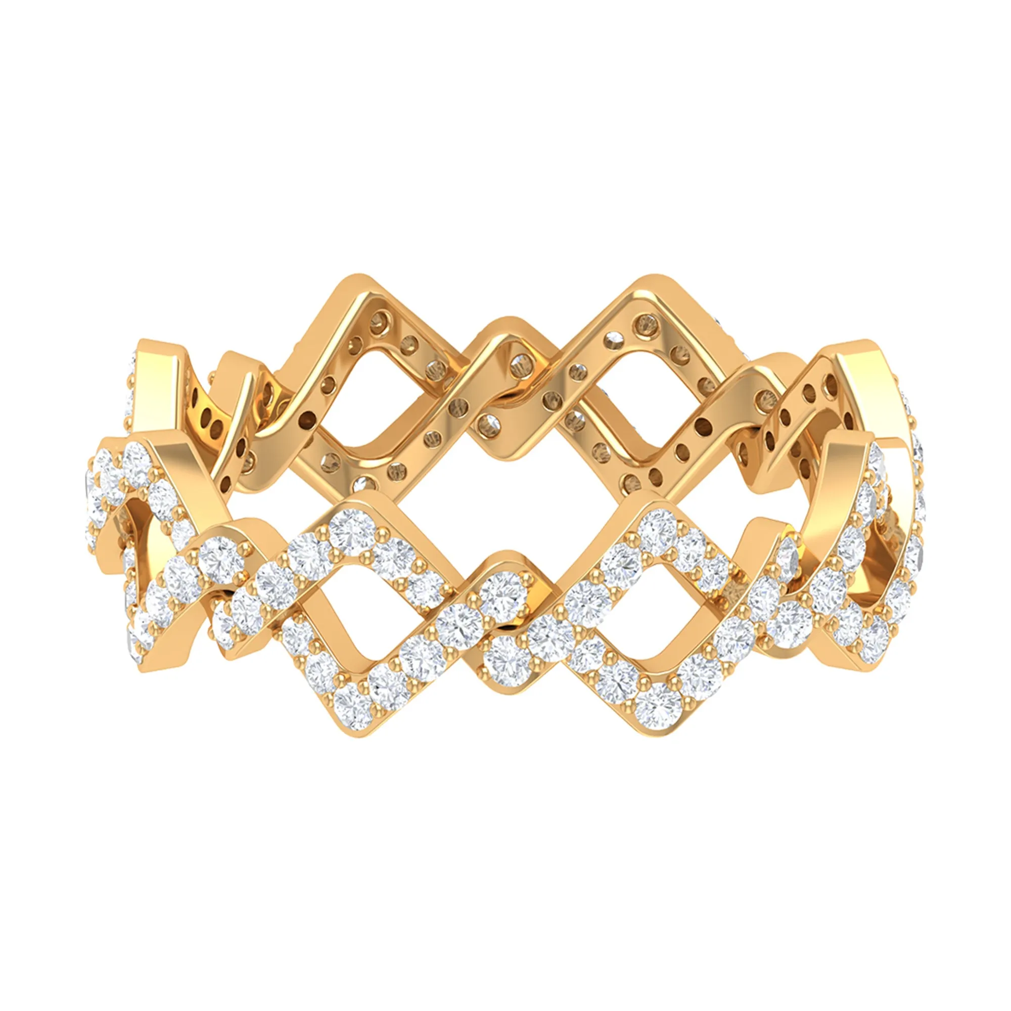 Zircon Twisted Stackable Eternity Ring